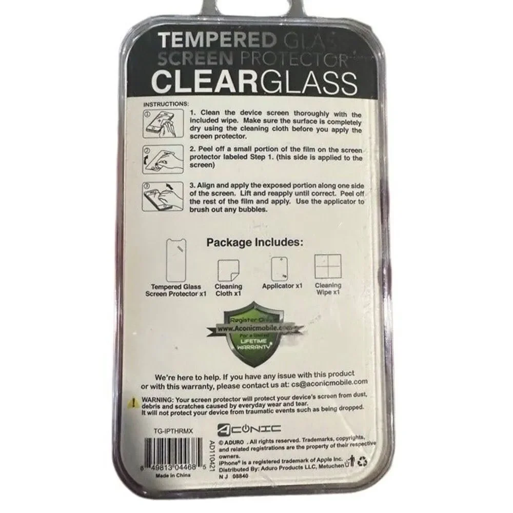 AONIC iPhone 13 Pro Max / iPhone 12 Pro Max Clear 9H Tempered Glass Screen Prote